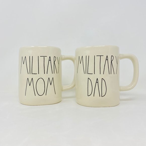 Rae Dunn Other - NEW Rae Dunn MILITARY MOM MILITARY DAD Mugs 2 Pack